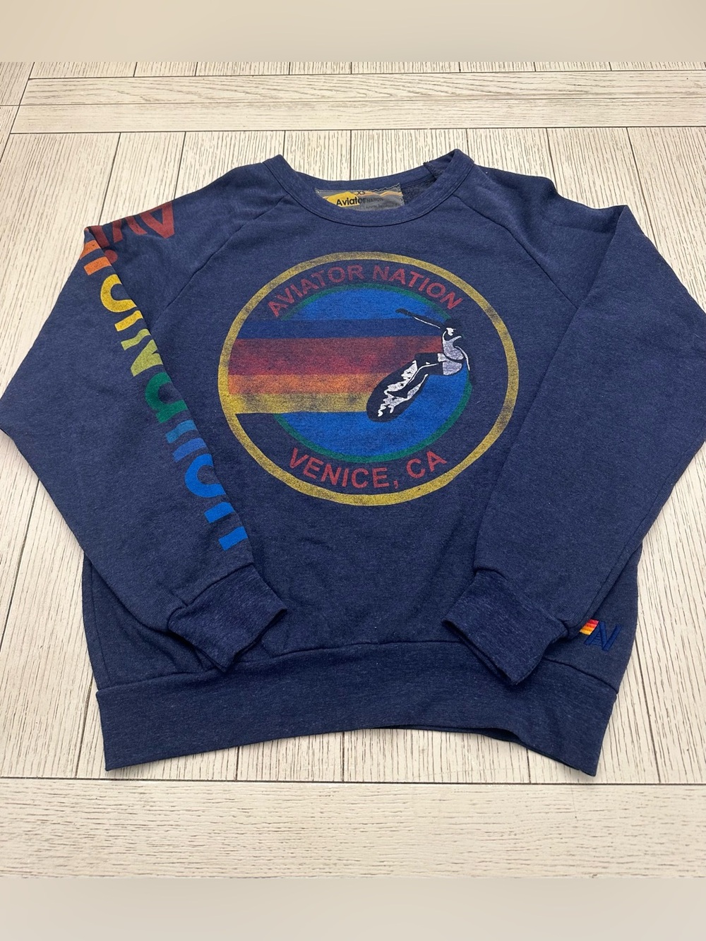Aviator Nation Venice, CA Crew Sweatshirt Size XS Navy